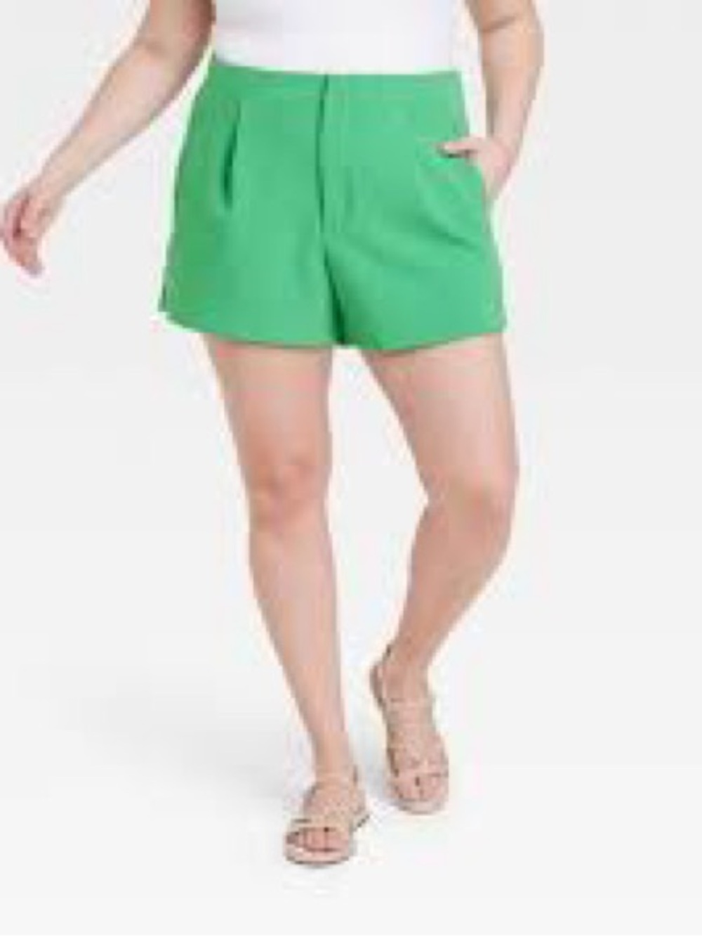 NWT a new day Tokyo City Green Shorts Size 6